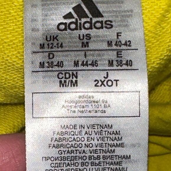 adidas French Terry Hooded Sweatshirt Size Medium - Picture 10 of 10